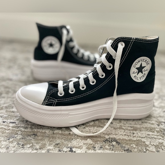 Converse Shoes - Converse Chuck Taylor All Star Move Platform Hi Women Size 9 Black/White